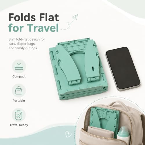 Travel Tot Potty, Portable Potty for Toddlers with Disposable Liner Bags, Foldable Toilet Seat for Road Trips, Camping, Parks, Hotels and Training，pink — view 2