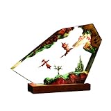 Fire Dragon Resin Lamp: Handmade Fantasy Night Light with RGB LED, Romantic Gift for Boyfriend, Unique Christmas (S (15x12) cm)