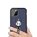 Produktbild MAINCASE 3 in 1 Multifunktions Hülle Case mit integriertem Ständer, Fingerhalter & magnetischer Metallplatte für Apple iPhone 12 & iPhone 12 Pro Marineblau
