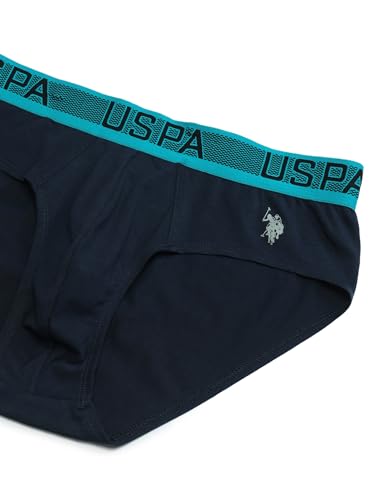 Image of U.S. Polo ASSN. Mens OEB04 Solid Cotton Spandex Underwear Briefs - Pack of 1