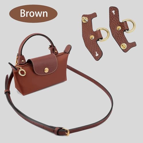 Image of Chispee Leather Bag Shoulder Strap, Purse Straps Replacement Crossbody Adjustable Conversion Kit for Longchamp Mini Bag