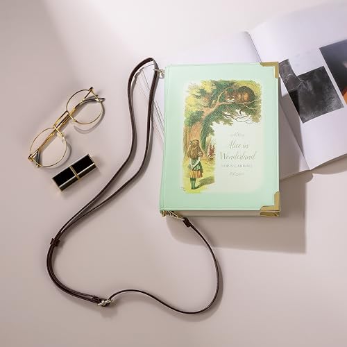 Image of Clutch Purse Large, Book Shaped Crossbody Bag, Vegan Leather Book Wallet, Book Lover Gift Handbag, Shoulder Bag