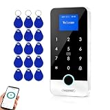 ReaIOKbii Bluetooth Tuya APP Smart Fingerprint Access Control Machine Controller Tastiera RFID IP65 Impermeabile 13.56MHz IC Portachiavi Apriporta Tastiera retroilluminata