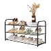 Stojaki na buty 3-poziomowy Organizer do Przechowywania Butów, Czarny Wolnostojący Metalowy Stojak Na Buty, Solidna Półka Zajmująca Mało Miejsca Dla Wejścia do Szafy, Łatwy W Montażu