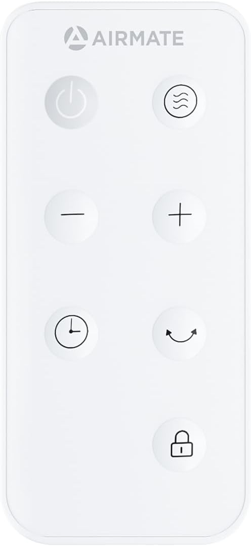 Airmate Electric Heater Remote Control Replacement – Compatible Only with Airmate Space Heaters, Easy Pairing, Adjustable Heat Levels, Timer & Child Lock Function (Not Universal)