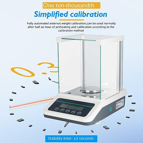 Image of Precision Lab Scale 0.0001g - Analytical Balance,Laboratory Electronic Balance with Digital Weights and RS232 Interface（120gx0.1mg）