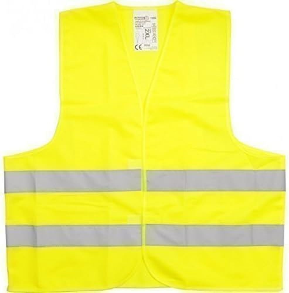 Gilet de sécurité DIN EN471 - Jaune orange - L XL XXL XXXL - Panne accident automatique (XXL jaune, 1 gilet)