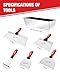 Goldblatt Drywall Hand Tool Kit - 14 in 1, 6 Pieces Stainless Steel Joint Knife, Taping Knives, Paniter Scraper, Mud Pan