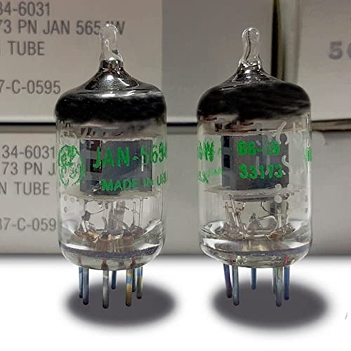 7-Pin 5654W Vacuum Tubes, Fully-Tested Vacuum Tube, Perfect Matched Pairing Tube Amp, Upgrade For 5654 / 6J1 / 6J2 / Ef95 / 6Ak5 / 6J1P Electron Vacuum Tube(2 Tubes) #TOP2