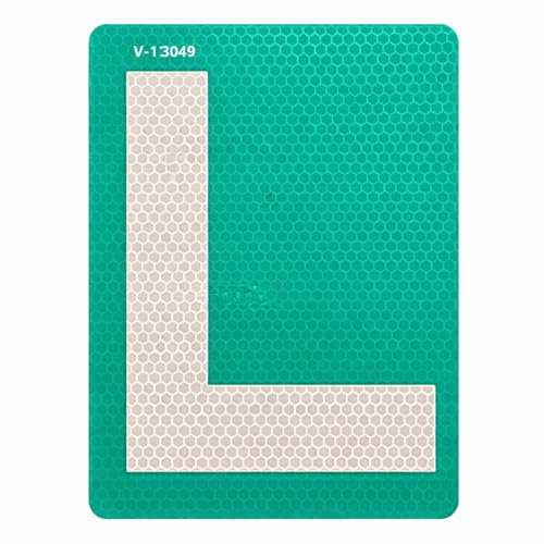 Pegatina L Novel Homologada DGT 18x13,5 cm – Adhesivo Exterior para Cristales Tintados – Alta Visibilidad – SANGOMOTOR
