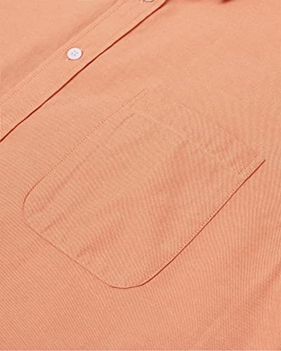 Image of Alimens & Gentle Mens Solid Oxford Shirt Long Sleeve Dress Shirt Work Casual Button Down Shirts with Pocket