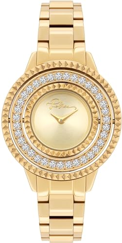 Montre pour femmes Police PILAT montre bracelet dore haut de gamme en acier
