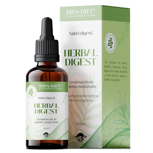 Herbal Digest - Gotas Digestivas Naturales con Plantas Medicinales - Melisa, Manzanilla, Anís y Más - Rápida Abrsoción Sublingual - Bienestar Digestivo, Gases, Hinchazón, Alivio Gástrico - 50 ml