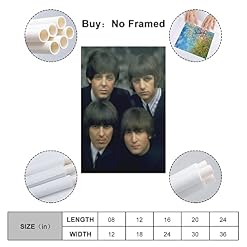 Poster Beatles 1965 – Peinture décorative sur toile – Affiches murales et d’art – Impression moderne pour chambre à… - Les Beatles, Paul McCartney, John Lennon, RIngo Starr, George Harrison Poster Beatles 1965 - Peinture décorative sur toile - Affiches murales et d'art - Impression moderne pour chambre à… – Image 2