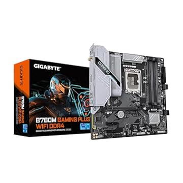 GIGABYTE Placa-mãe B760M Gaming Plus WiFi DDR4 LGA 1700 Intel B760 M-ATX com DDR4, 2* M.2, PCIe 4.0, USB 3.2 Gen 1 Type-C, WiFi 6 GbE LAN, Q-Flash Plus, PCIe EZ-Latch