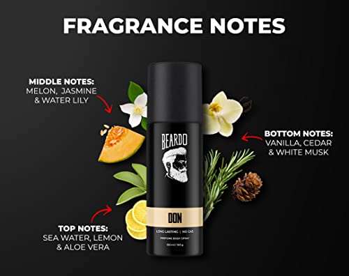 Image of Beardo Men's Godfather EDP Perfume 100ml & Don Perfume Body Spray 150ml Gift Set (Set of 2)