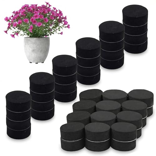 60 Pcs Plant Pot Feet Feet for Garden Pots Pot Feet for Outdoor Plant Pots Outdoor Stands for Flowerpot with Self Adhesive Pads Easy Water Drainage Suitable for Oustdoors Plants/Flowers(Black)