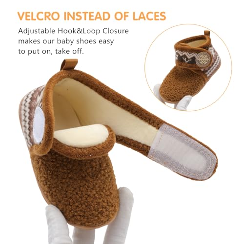 FEETCITY Baby Booties Girls Boys Infant Slippers First Walkers Shoes Warm Socks Newborn Crib Shoes2