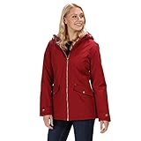 Sicherheitstasche innen Regatta Bergonia Damen Jacke mit Kunstfellfutter, wasserdicht, isoliert XL Delhi Rot