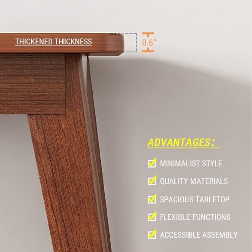 Image of Modern Long Wooden Computer Desk, Natura; Brown Writing Table for Home Office, Minimalist Design,71 inch Simple Modern Extra Long 2-Person Wood Computer