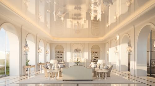 Image of Indigo Bright Ceiling Coat Gold Series - Premium Matt Finish Ceiling Paint | Brilliant Brightness | Hides Ceiling Imperfections | Anti-Fungal Interior Emulsion | 4 L Brilliant White