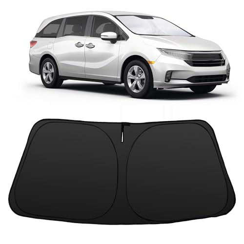 Image of Windshield Sun Shade for 2018-2026 Honda Odyssey | Foldable, Full covered for windshield, Block UV Rays, Heat Reduction, Easy to install, Keeps Car Cooler
