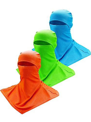 Image of SATINIOR 3 Piece Balaclava Face Cover Sun Protection Neck Cover Summer Balaclava for Men Women Outdoor Sports UV Protector