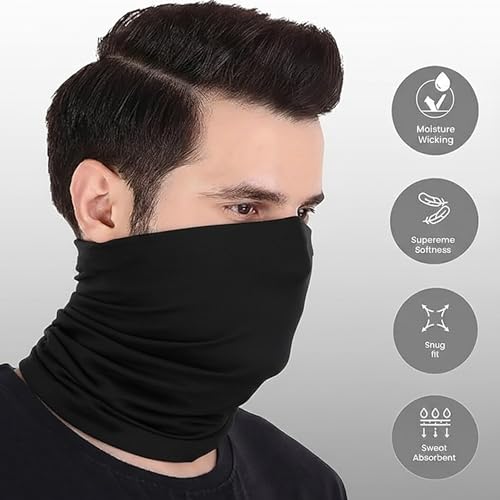 Image of MCAVOY Bandana & Neck Gaiter Scarf for Unisex Odor-Free, Breathable & Super Soft Multifunctional Headwear, Durable Face Mask, Headband, Neck Cover for Dust & Sun Protection, Free Size
