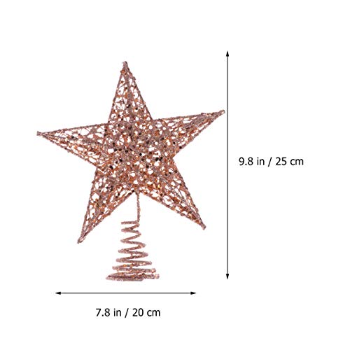 enfeite de estrela office buró topper da árvore do feriado topo de árvore de natal com glitter enfei