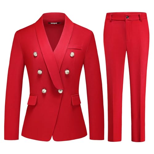 Lamgool Womens Suits 2 Piece Set Shawl Lapel Jacket and Pants Business Casual Outfits