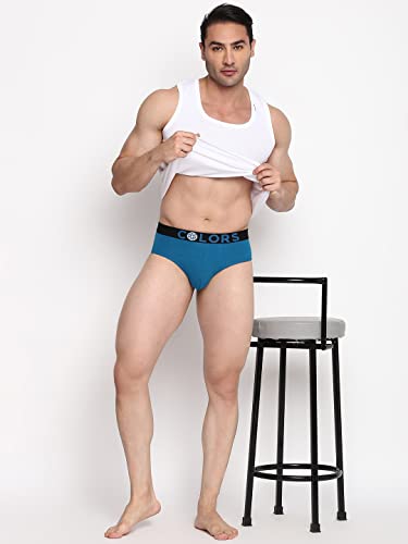 Image of Rupa Colors Modern Solid Brief for Men, Cotton Blend, Outer Elastic, Regular Fit, Pack of 1