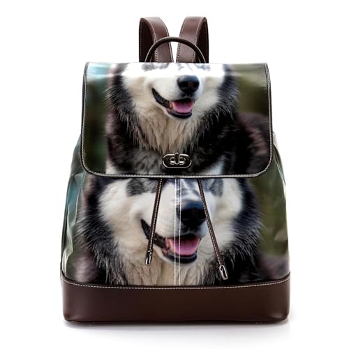 Sac à dos de voyage 10.5x5x12.5 in avec motif chien de l'Alaska