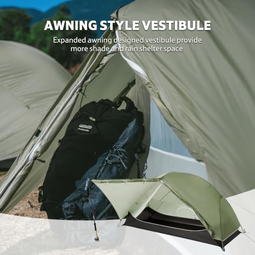 Image of Naturehike Mongar Upgraded 1 /2 /3 Person Backpacking Tent,Waterproof Lightweight Camping Tent with Footprint