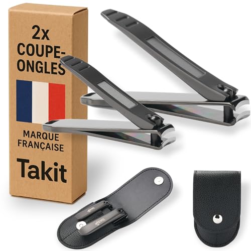 Coupe Ongle Professionnel En Acier Inoxydable [GARANTIE 5 ANS] Marque Française - Kit De 2...