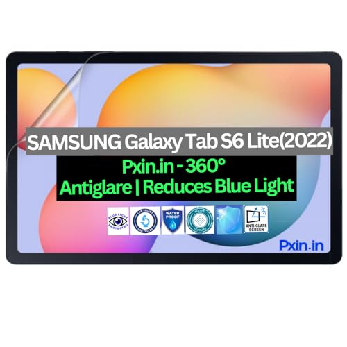 Image of Pxin Tablet Anti Bluelight and Anti Glare Screen Guard compatible with SAMSUNG Galaxy Tab S6 Lite (2022) | BLUVLightblock Tech | Scratch Proof | Prevents bluelight | Eye Protection | No Dry Eyes