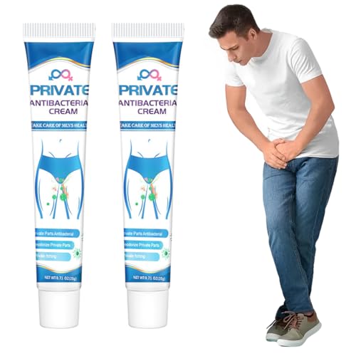 2 Private Antibakterielle Creme, Herren Intimbereich Lindert Creme, Männer Balanitis Anti Juckreiz Crem/e, Juckreiz...
