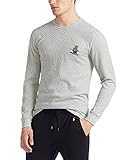 Polo Ralph Lauren Polo Bear Midweight Waffle Long Sleeve Crew Ski Bear Andover Heather MD