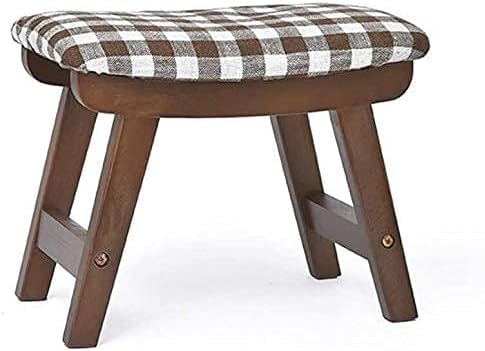 Banc en bois ménage premium et tabouret repose-pieds en lin