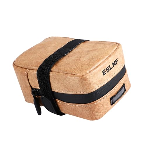 FytStycale Bicycle Saddle Bag Bicycle Tail Bag Storage Bag Portable Cycling Bag Under Seat Saddle Tail Bag for Riding Bicycling Travel, Brown