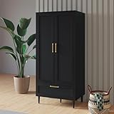 ALBSL Bedroom Armoire Wardrobe Closet with Hanging Rod,60
