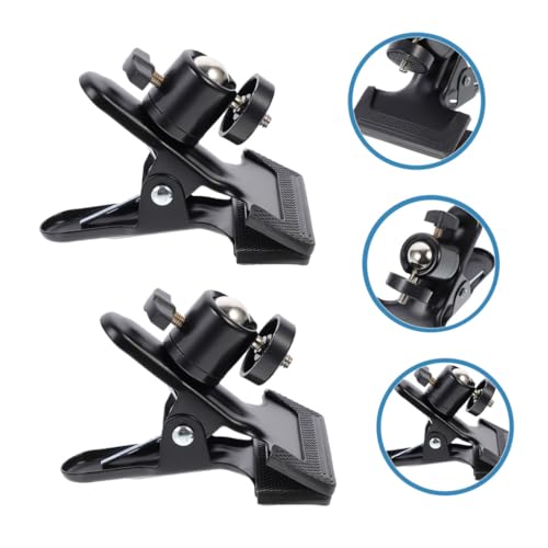 Soporte de flash clip para cámara metálico con abrazaderas resistentes de muelle 6