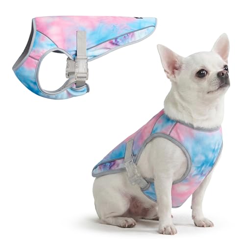 Spark Paws Dog Cooling Vest - SPF 50 UV Sun Protection - Summer Heat Relief Gear for Dogs, Lightweight, Evaporative Cooling - Dog Anxiety Relief Vest During Hot Days - Snowcone, Medium