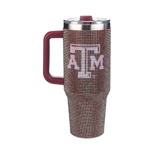 Image of The Memory Company Officially Licensed 40oz TC Bling Game Day Tumbler with Vintage Logo, Texas A&M University
