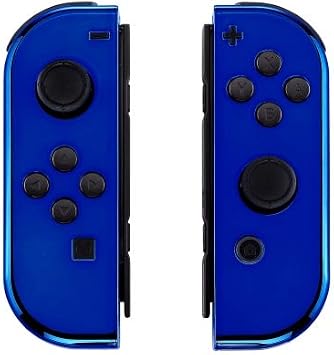 MODDEDZONE Chrome Blue Switch Custom Joy-Cons Controllers Unique Design