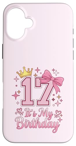 It's My 17�΂̒a���� ���̎q �R�P�b�g���{�� �s���N 17�� �X�}�z�P�[�X iPhone 16 Plus �p
