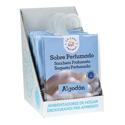 Set de 12 Sobres Perfumados, Bolsitas Aromáticas Aroma Algodón, Saquitos para el Armario, Cajón, Ropa de Bebé, Zapatero, Maleta