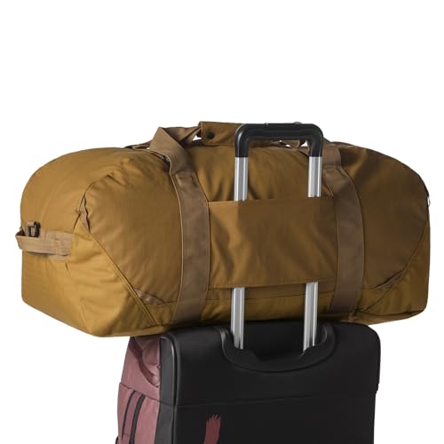 Eagle Creek No Matter What Duffel Bag - Eco Friendly Duffel for Sustainable Travel - Adjustable Shoulder Strap - Multiple Carry Options - Easy to Store - Safari Brown - 60L