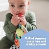 Lamaze Finlees Look Book - Interactive Crinkle Book for Sensory and Developmental Play - Clip on for Stroller, Car Seat or Diaper Bag - High Contrast Touch and Feel Baby Books - Ages 6 Months and Up