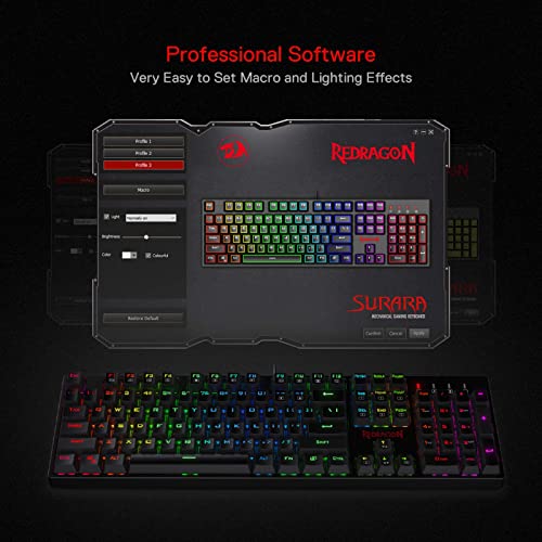 Redragon 038028809 K582 Surara Rgb Led Backlit Mechanical Gaming Keyboard thumb #3
