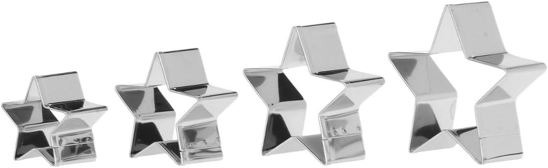 THUN, Set of 8 Star Cookie Cutters, Stainless Steel, Christmas Surprises Collection, Cookie Cutters for Collection, Christmas Gift Idea, 15.7 x 15.8 cm
